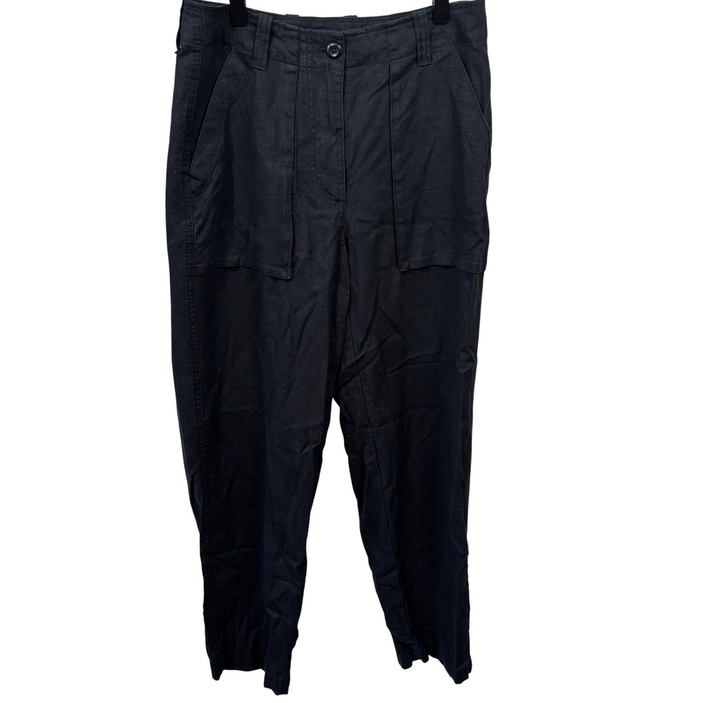 J Crew Re Imagined Linen Tapered Pocket Utility Crop Trousers Pants Womens 4